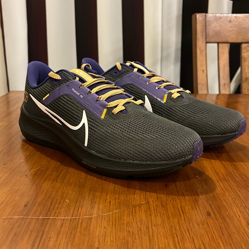 Nike Air Pegasus 40 NFL Baltimore Ravens shoes sneakers DZ5946 001 Mens Sz 11.5